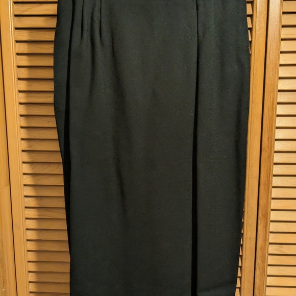 Kasper for ASL Nights Wool Black Fitted Jacket with Belt & Skirt - Picture 13 of 16